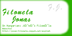 filomela jonas business card
